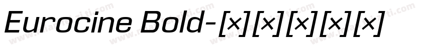 Eurocine Bold字体转换
